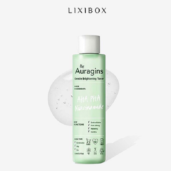 Nước Hoa Hồng The Auragins Gentle Brightening Toner