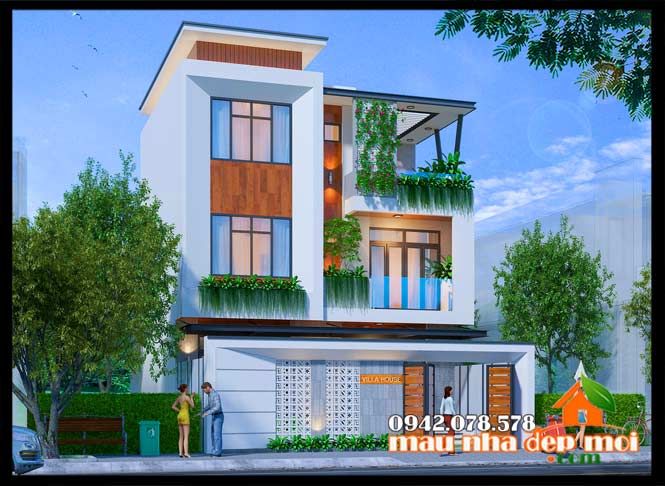 Mẫu thiết kế biệt thự 3 tầng đẹp hiện đại