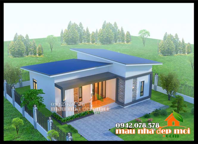 Kiến trúc mẫu nhà cấp 4 đẹp ở quê 140m2