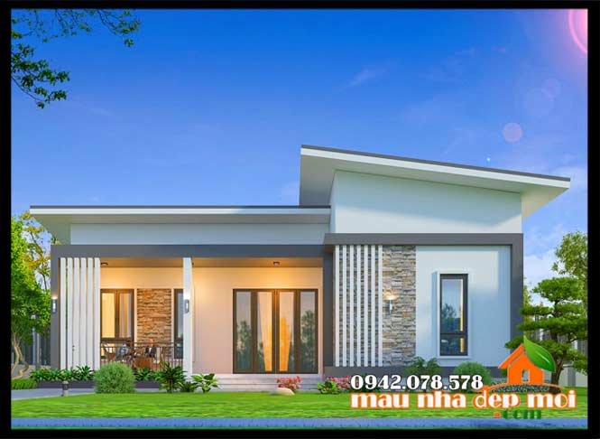 Mẫu nhà cấp 4 đẹp ở quê 140m2 có 4 phòng ngủ